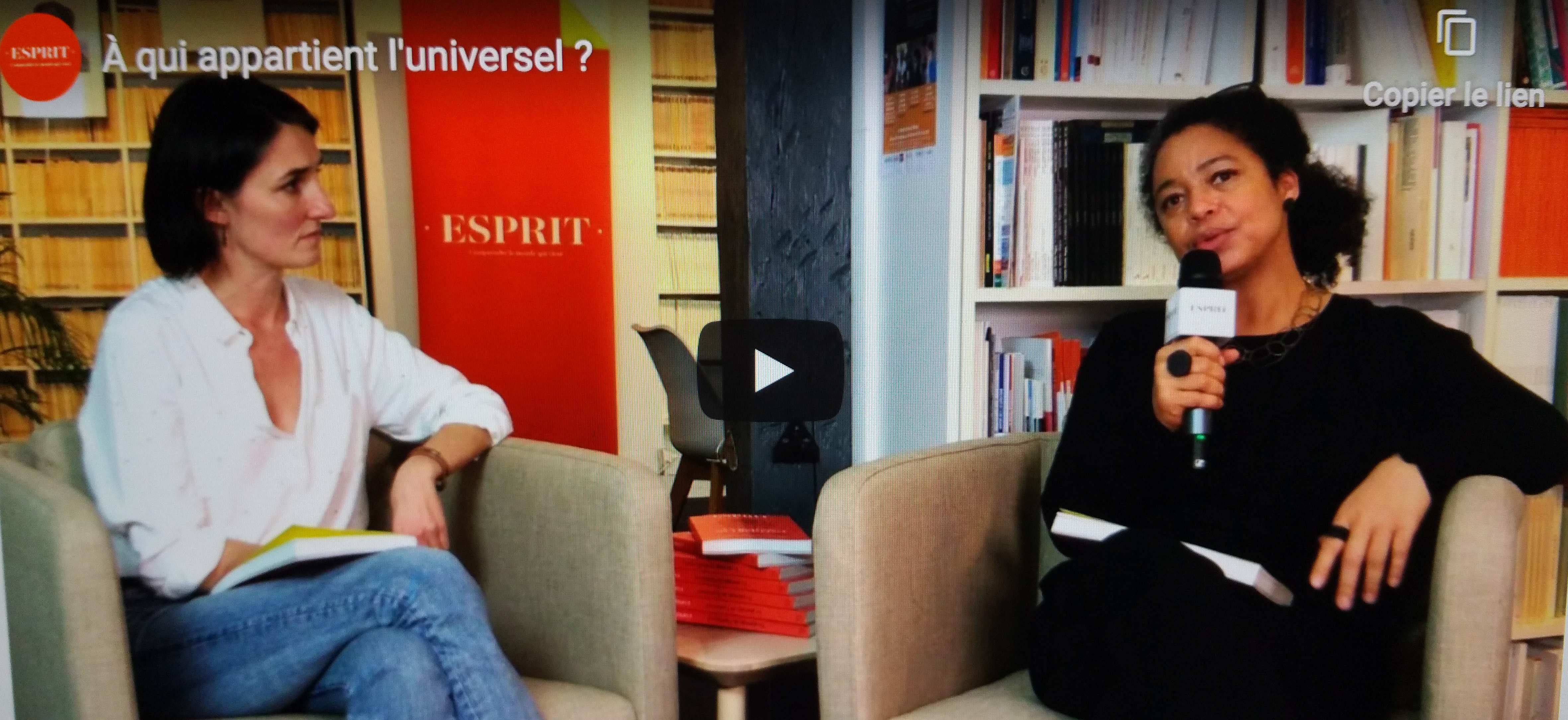 Anne Dujin et Anne Lafont présentent le dernier numéro de la Revue Esprit «Le partage de l’universel», qu’elles ont co-dirigé